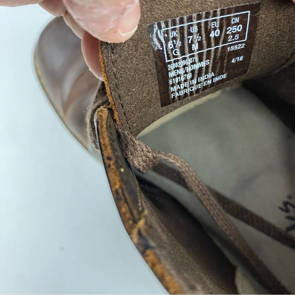 Clarks Mens 7.5 Brown Leather Bushacre 2 Chukka Boot Lace Up